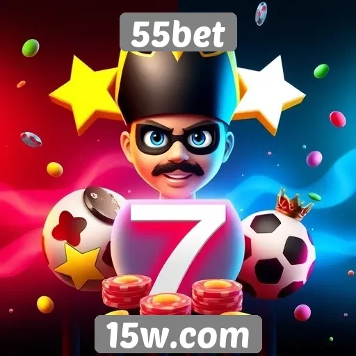 Variedade de jogos disponíveis na plataforma 55bet